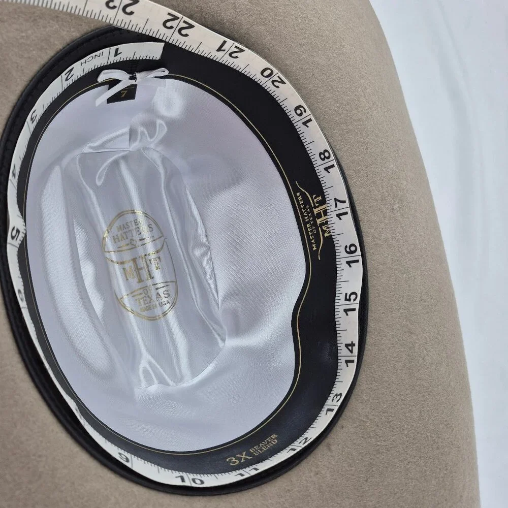 Master Hatters 3X Fawn Ruidosa Two Tone Wool Cowboy Hat  Size 7 Unisex - Picture 15 of 16